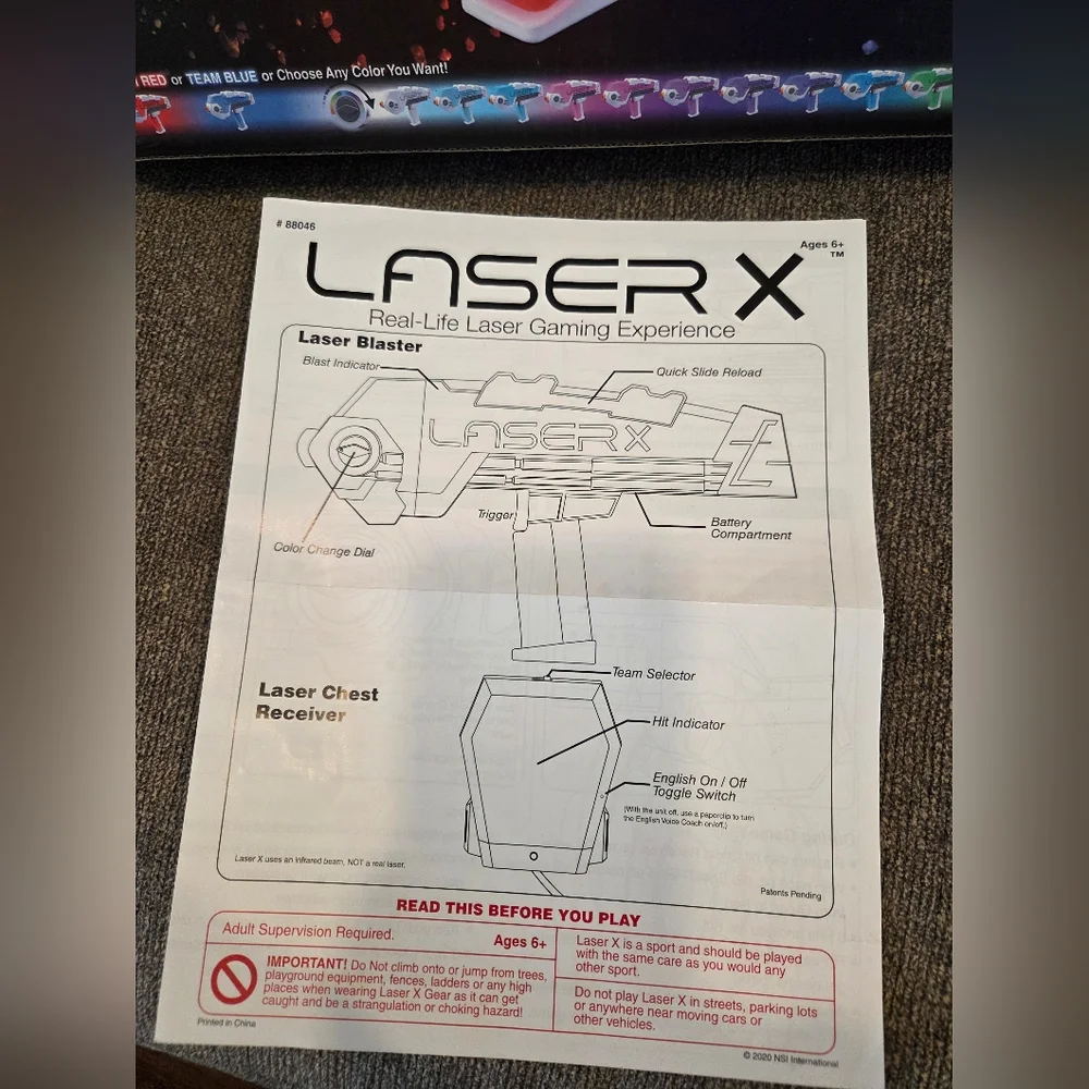 Laser X Revolution White and Red Laser Tag Game